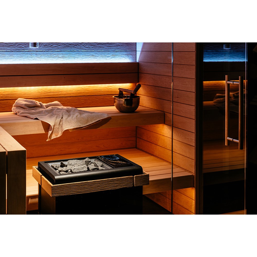 Электрическая печь для бани и сауны SENTIO BY HARVIA Concept R Combi черная, 10,5 кВт  с парогенератором